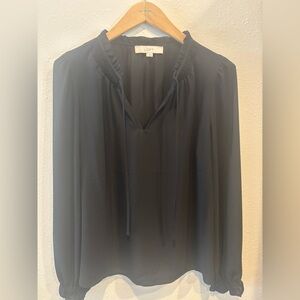 Loft boho blouse small black
